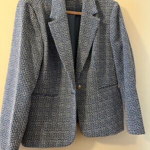 Women's Blue Tweed Jacket